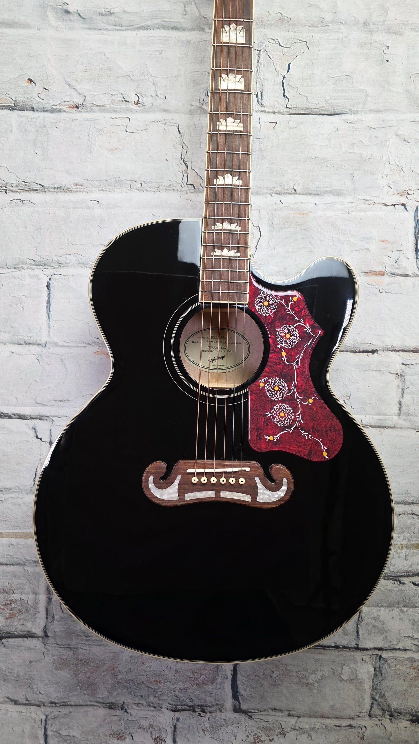 Epiphone J-200EC Studio Acoustic-Electric Guitar - Vintage Sunburst