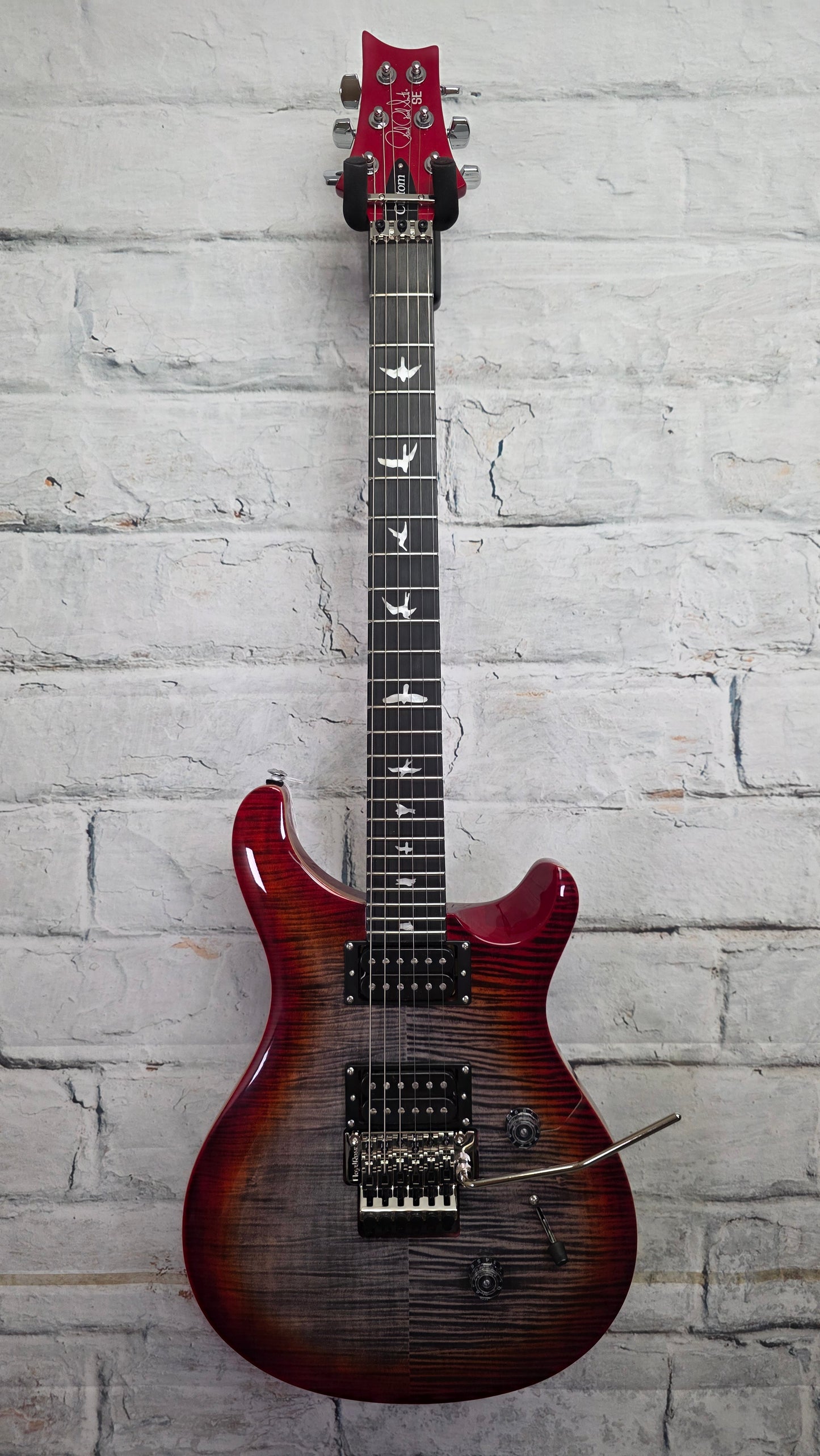 PRS SE Custom 24 Floyd Electric Guitar - Charcoal Cherry Burst