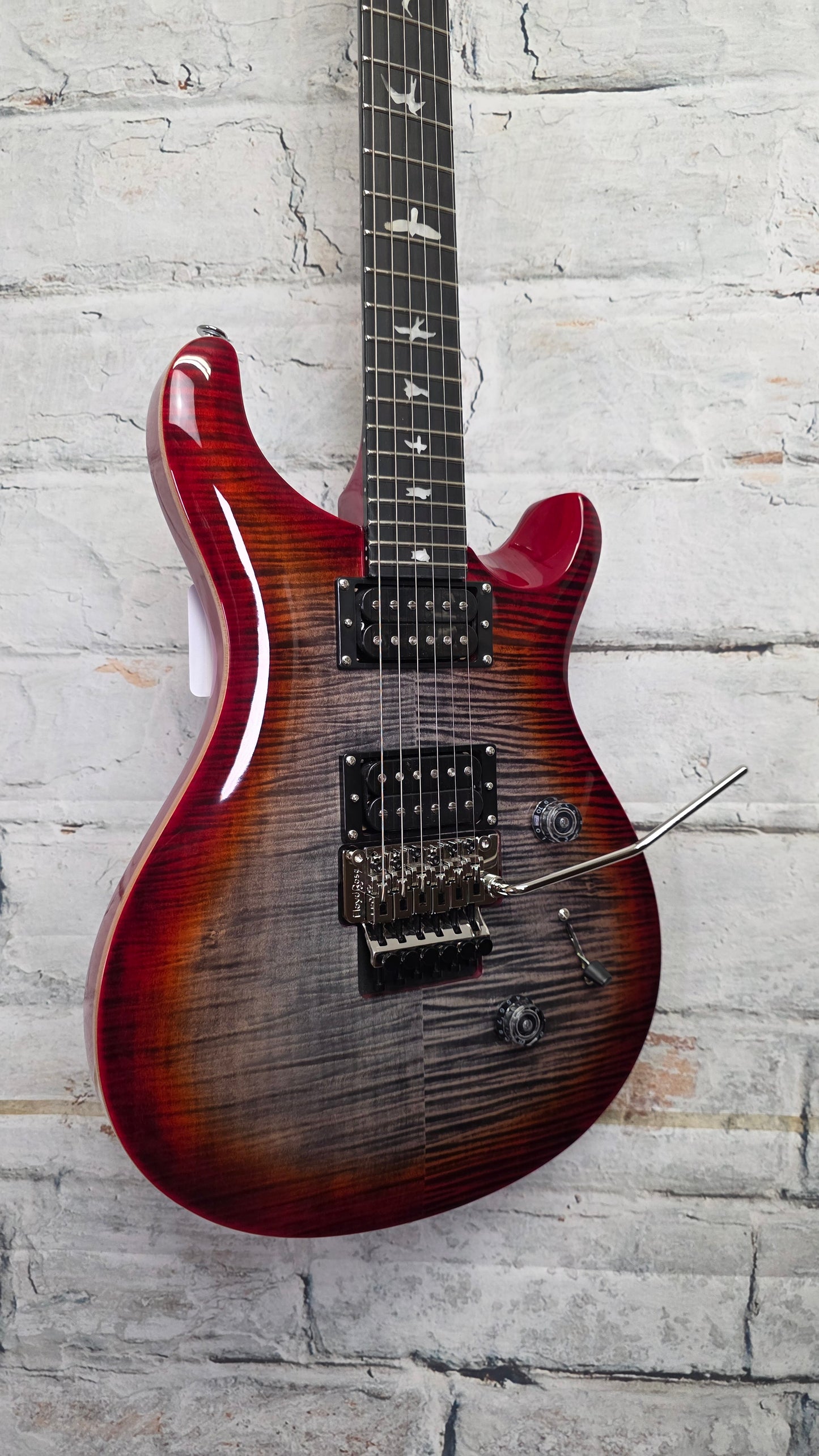 PRS SE Custom 24 Floyd Electric Guitar - Charcoal Cherry Burst