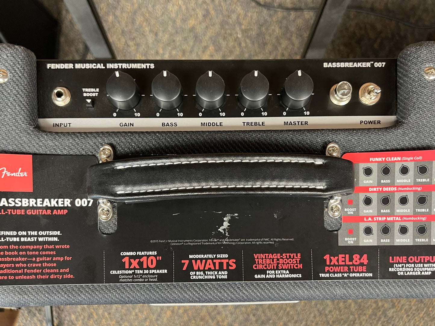 Fender Bassbreaker 007 Tube 1x10 Combo Amplifier 7 watt