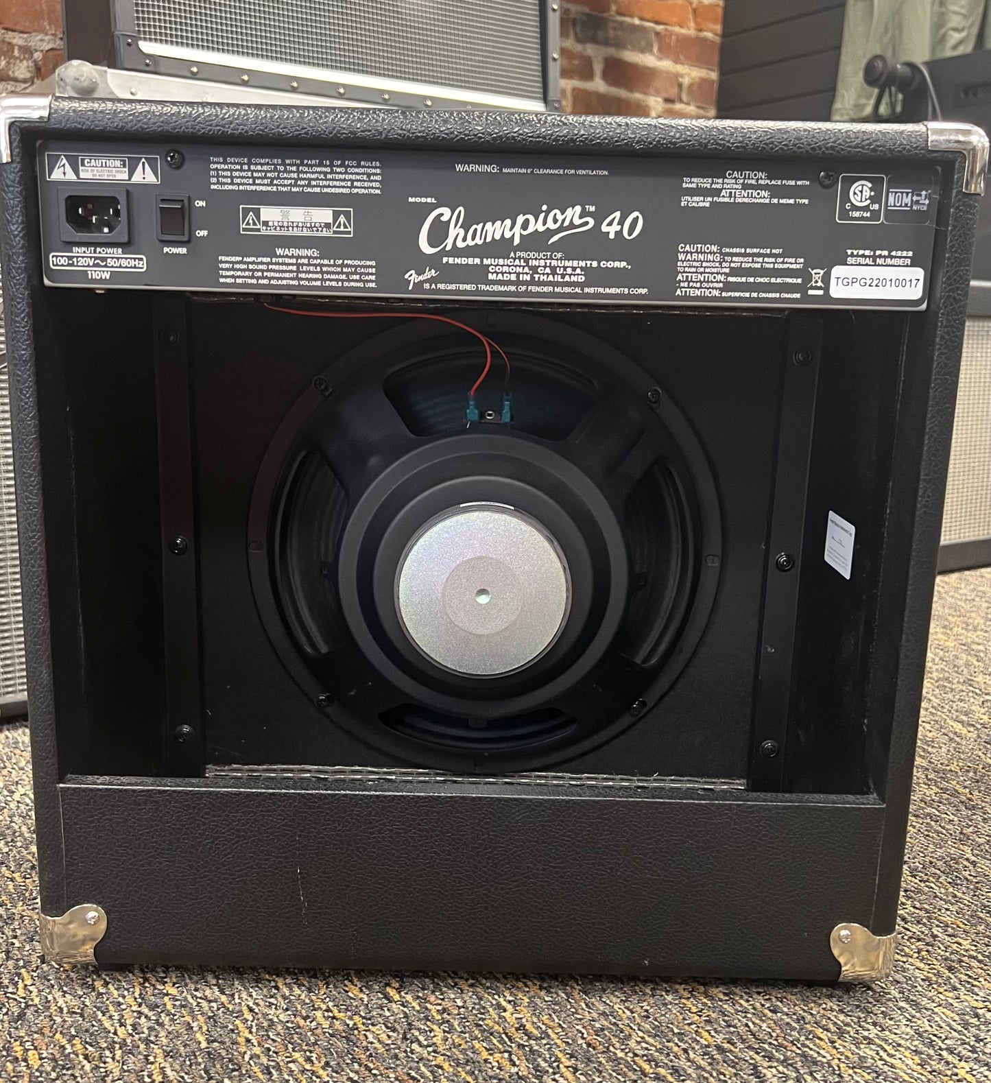Used Fender Champion 40 Electric Guitar Amplifier