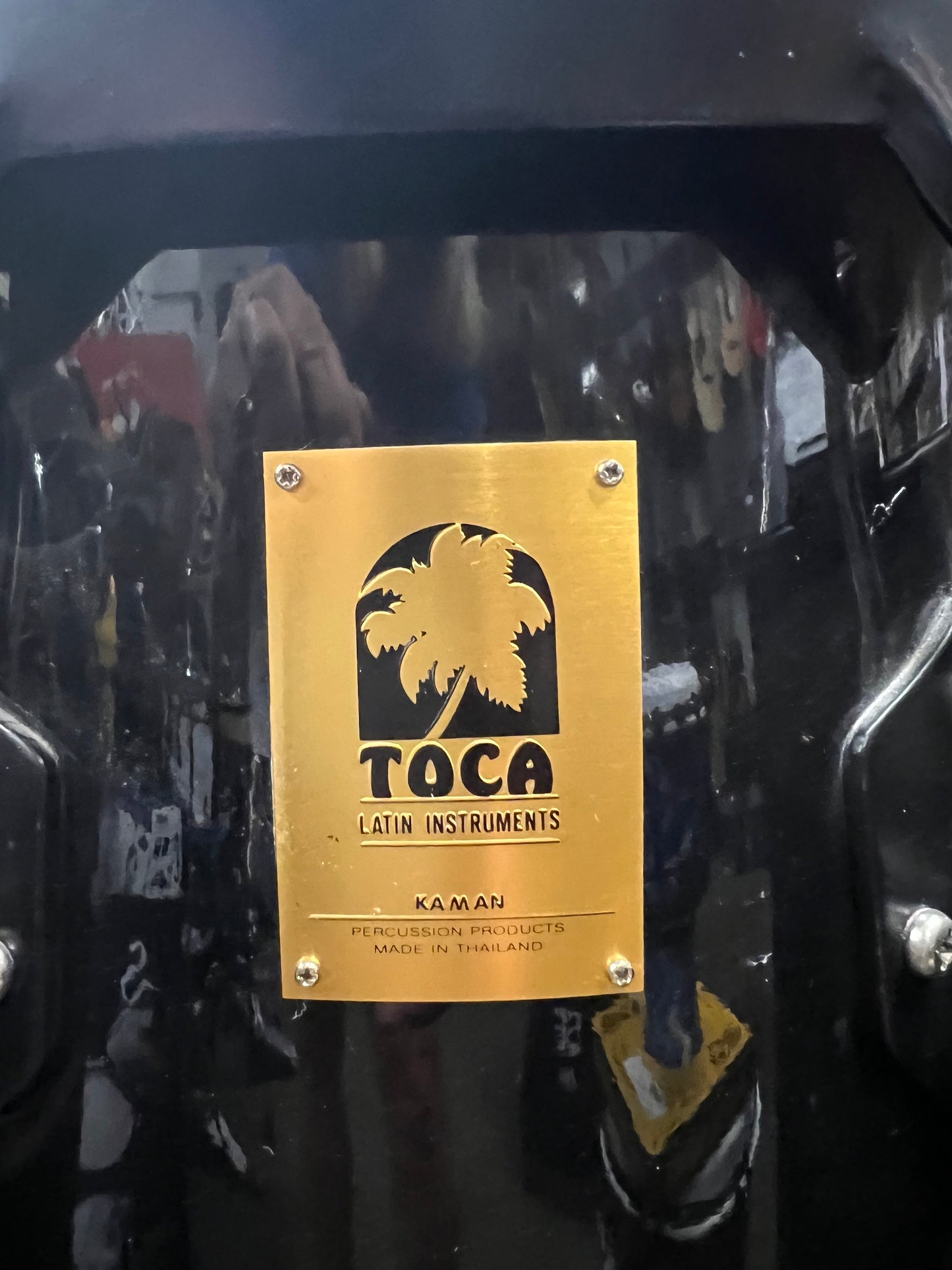 Used Toca Kaman 11” & 9.5” Conga Drum Set with Stand-Black