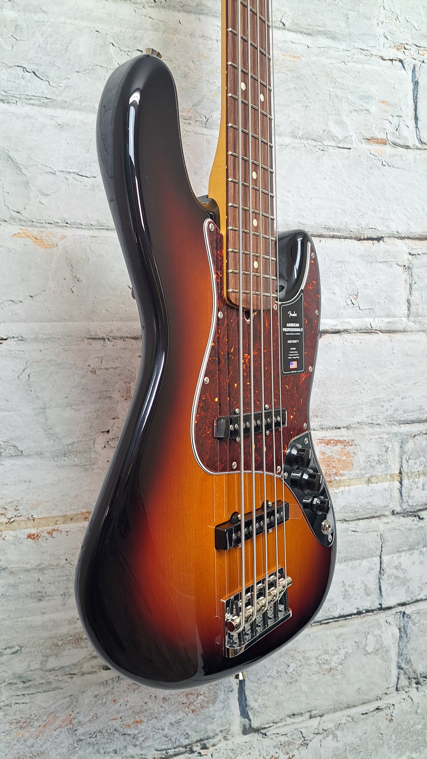 Fender American Professional II Jazz Bass V - 3 Color Sunburst w/Rosewood Fingerboard