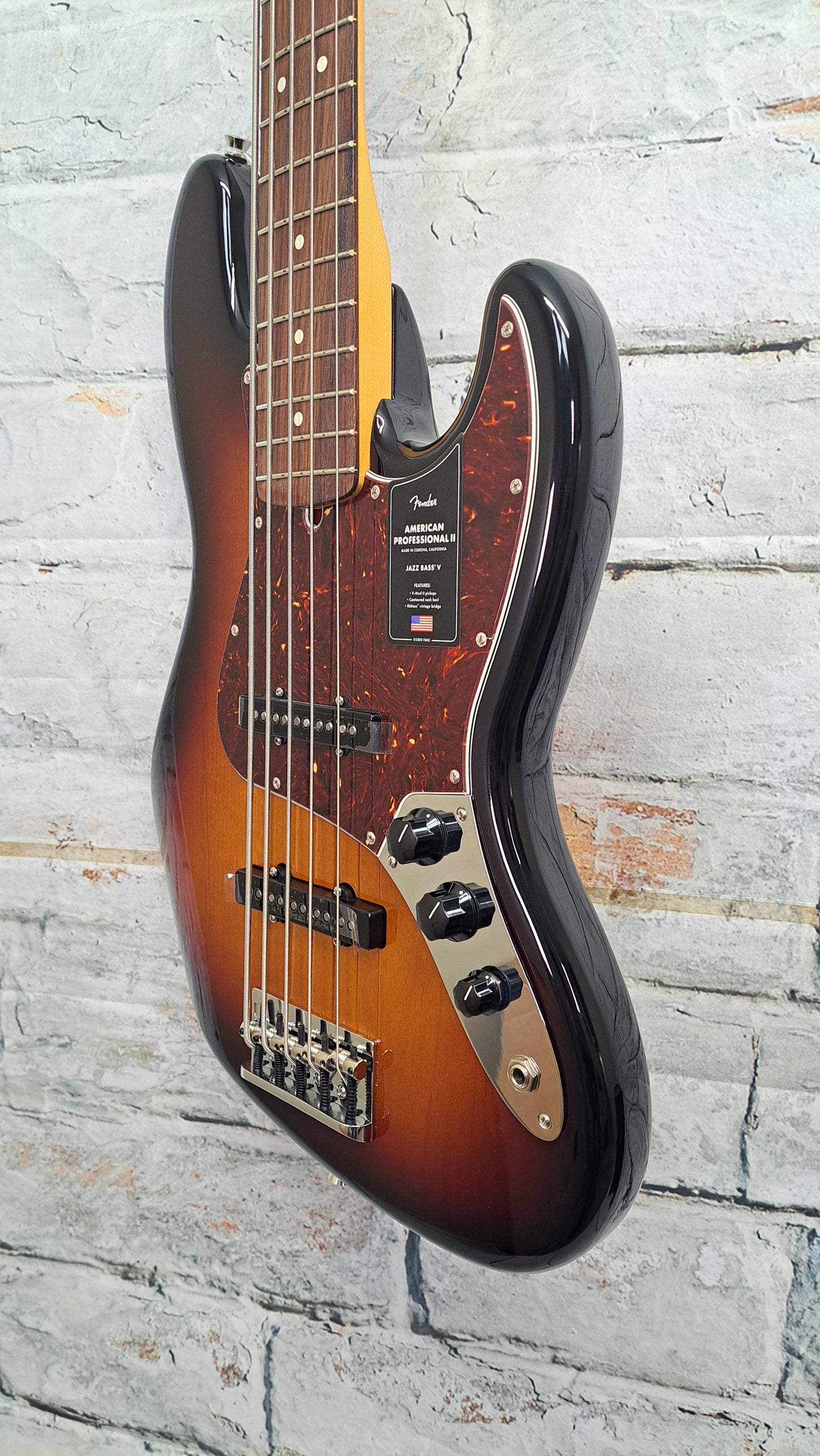 Fender American Professional II Jazz Bass V - 3 Color Sunburst w/Rosewood Fingerboard