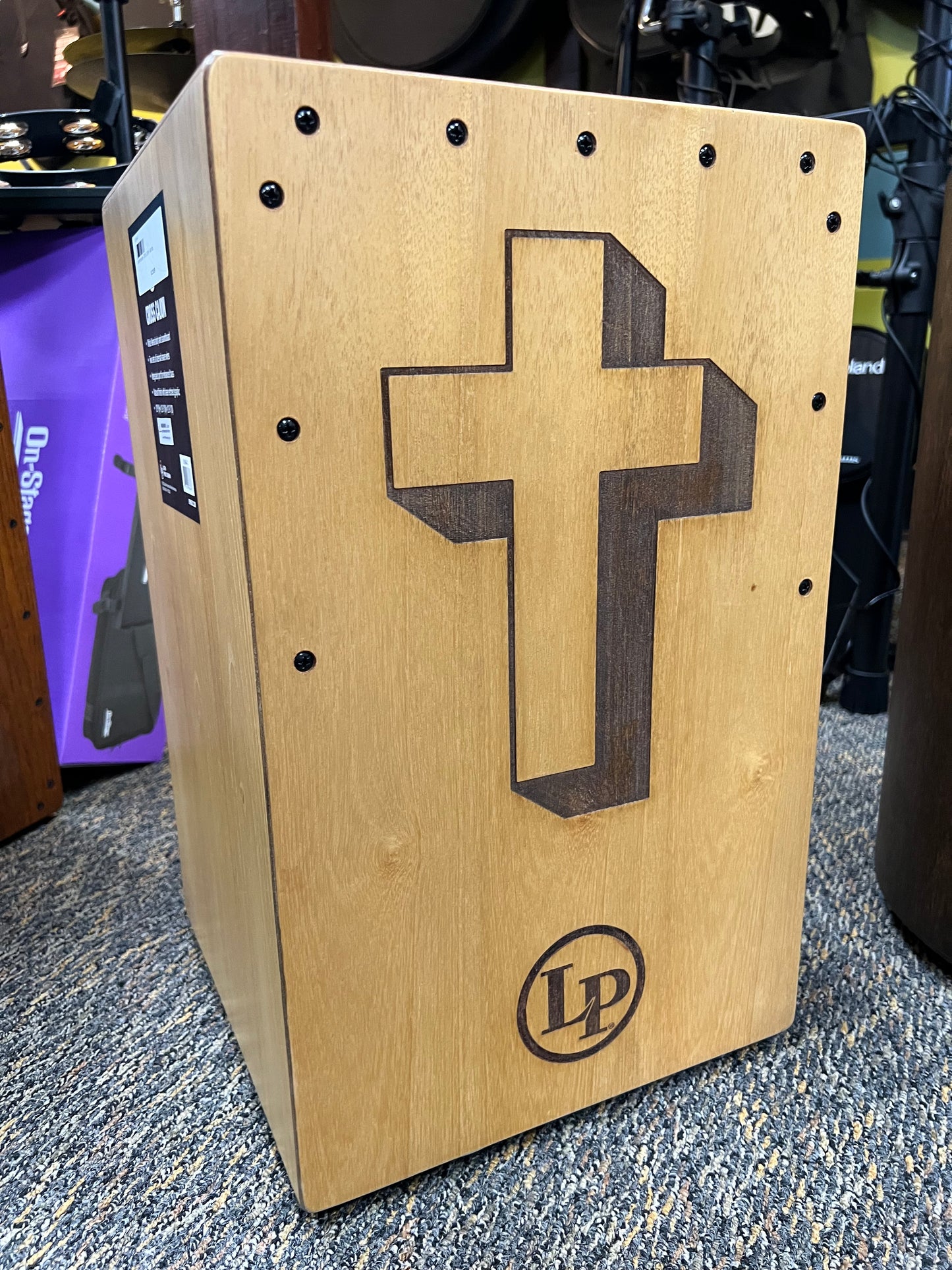 Latin Percussion Cross Cajon- Natural