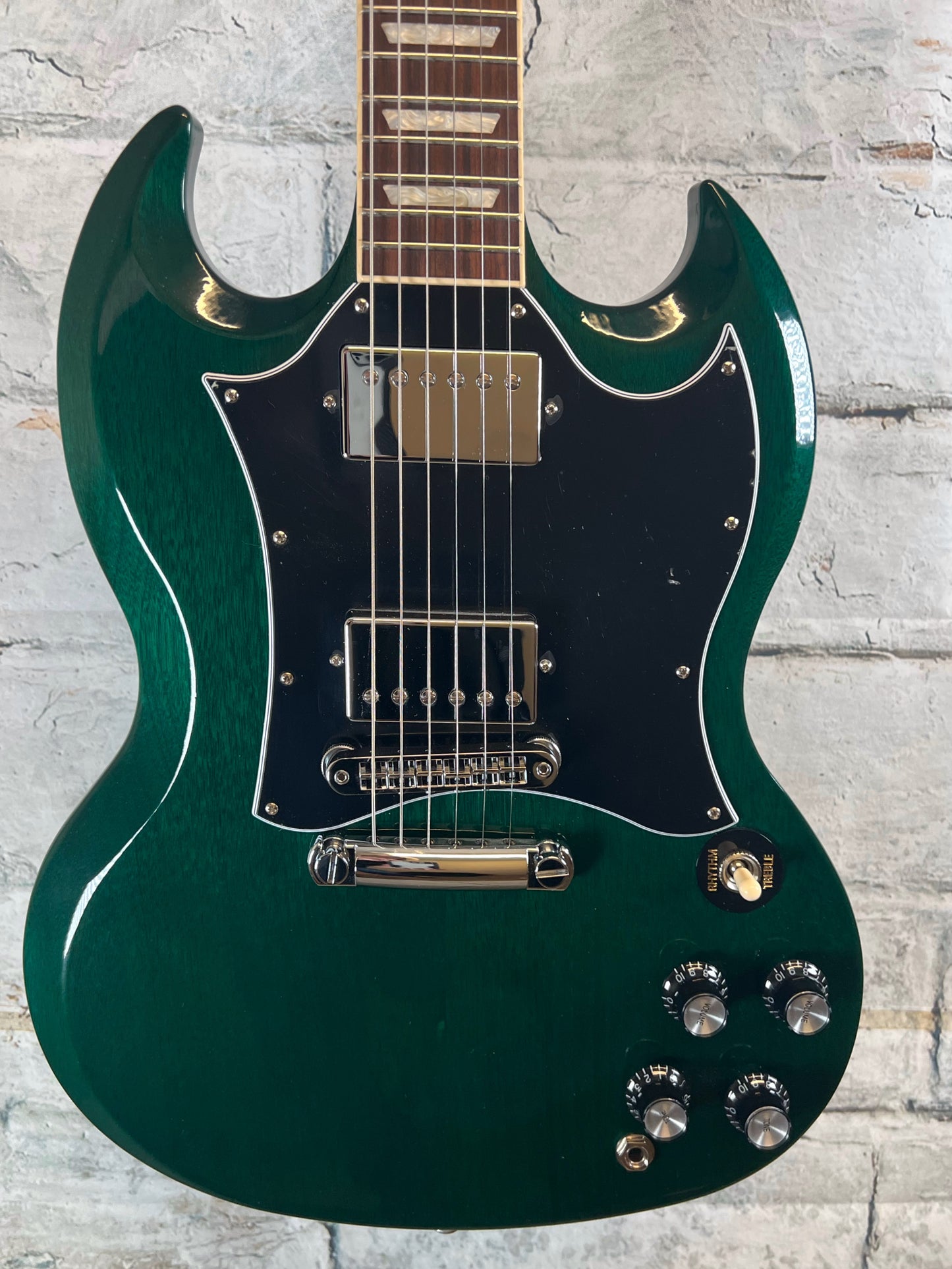 Used Gibson SG Standard Translucent Teal with Deluxe Gig Bag