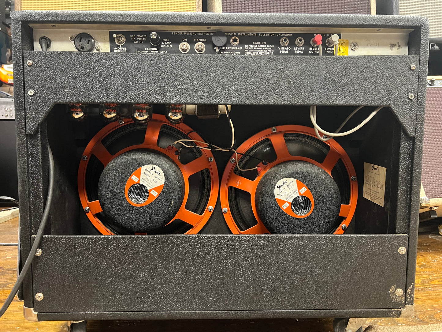 Used Fender Twin Reverb MV With Factory JBL Speakers and wheels