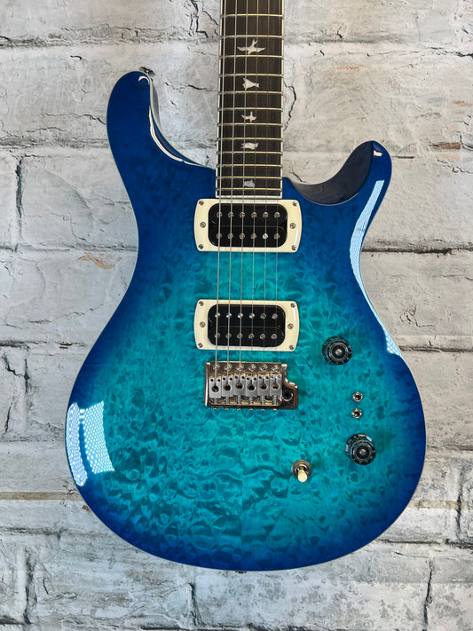 PRS SE Custom 24-08 Quilt Electric Guitar-Lake Blue