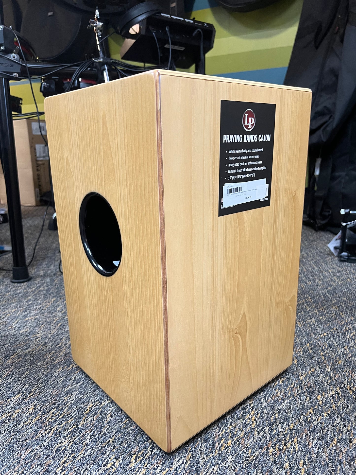 Latin Percussion Prayoing HAnds Cajon-Natural