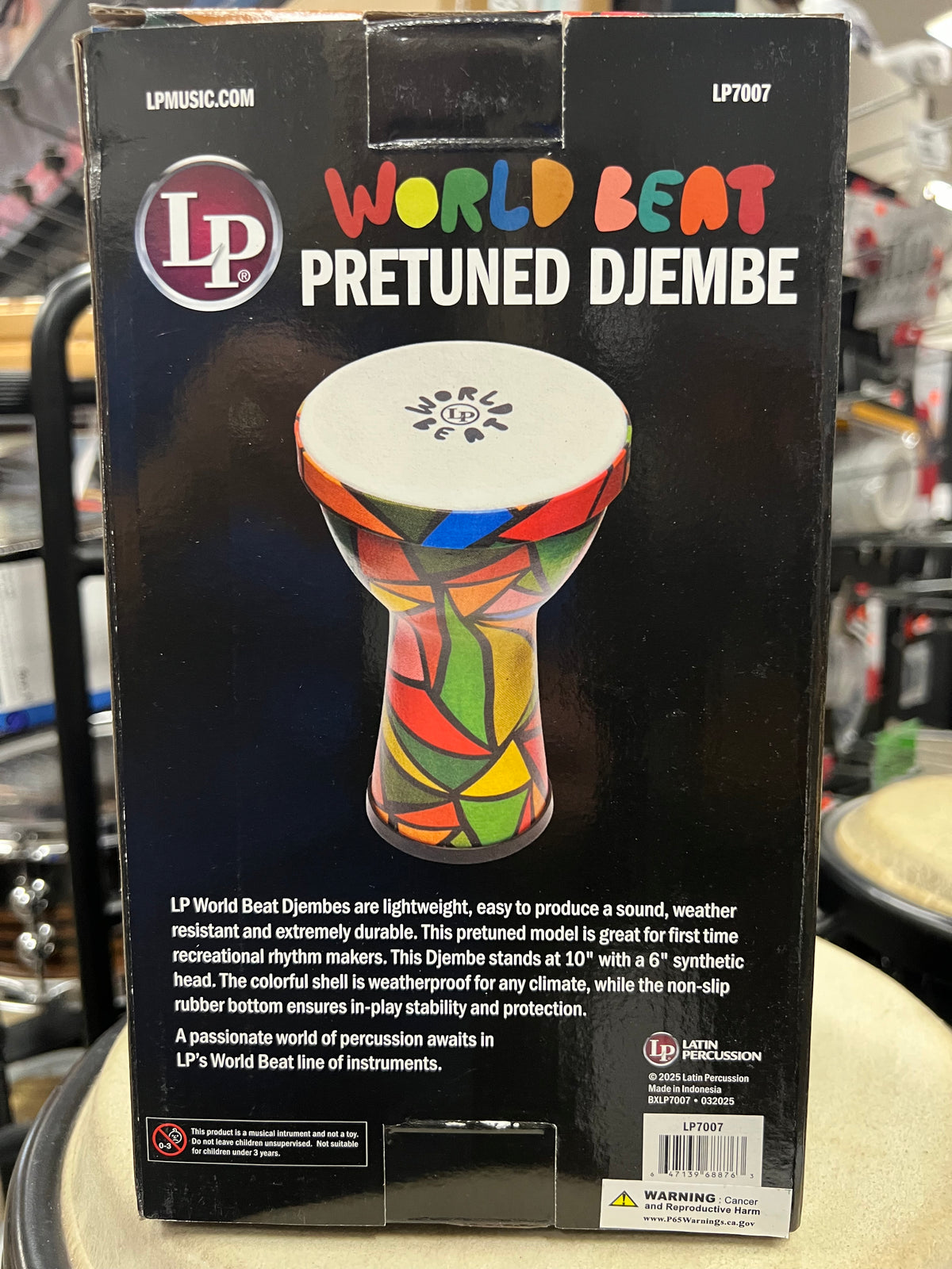 Latin Percussion World Beat Djembe-6”- Multicolor