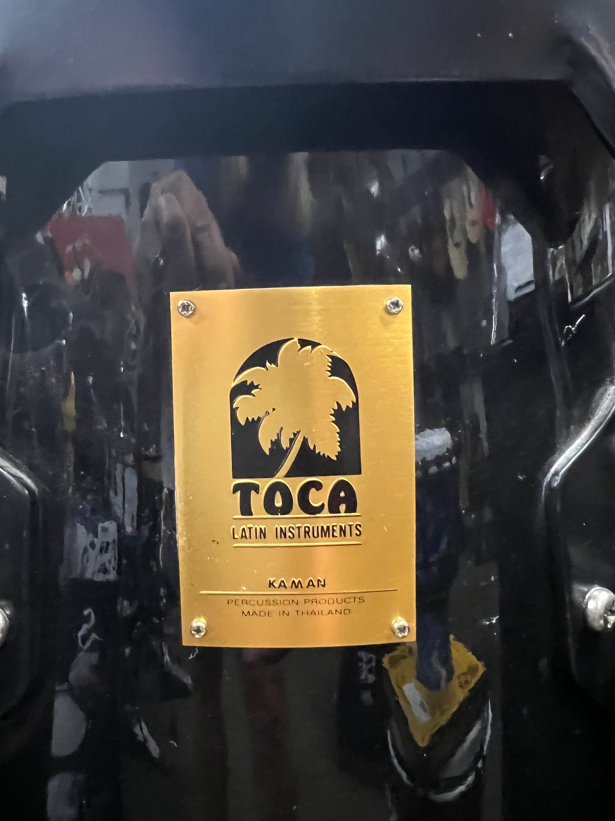 Used Toca Kaman 11” & 9.5” Conga Drum Set with Stand-Black