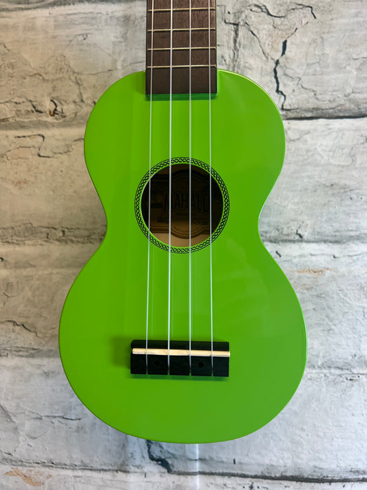 Mahalo MR1-GN Rainbow Soprano Ukulele, Green with Bag