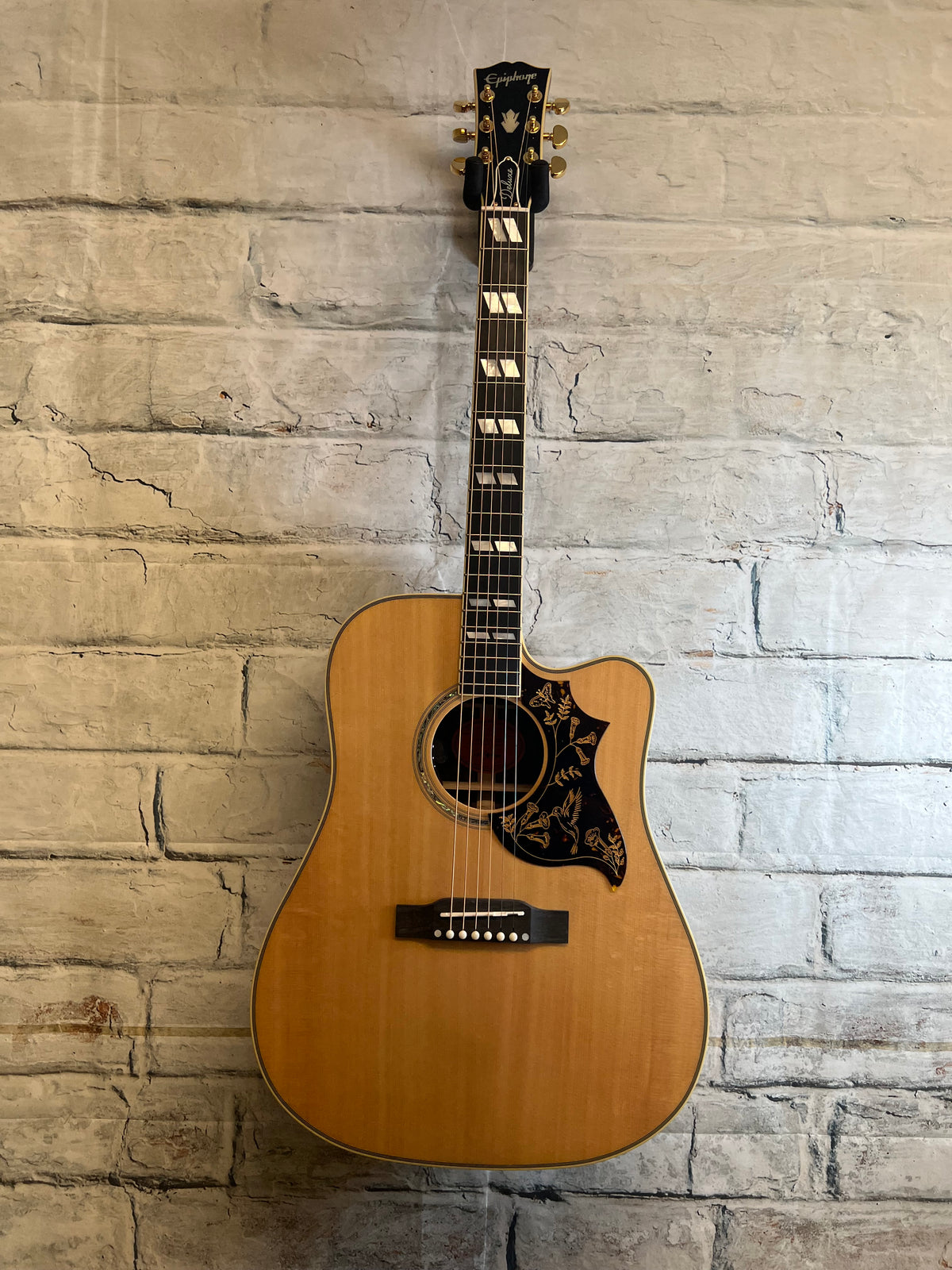 Epiphone Hummingbird Deluxe EC Natural with Deluxe Bag