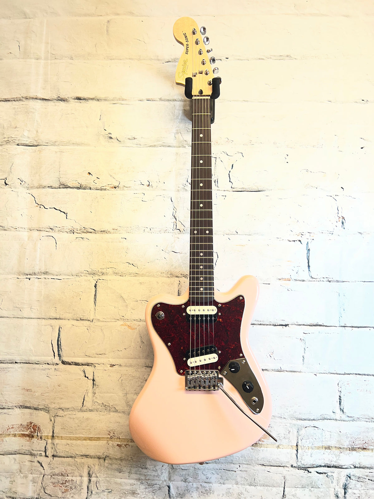 Used Squier Paranormal Super Sonic with upgraded Trem- Shell Pink