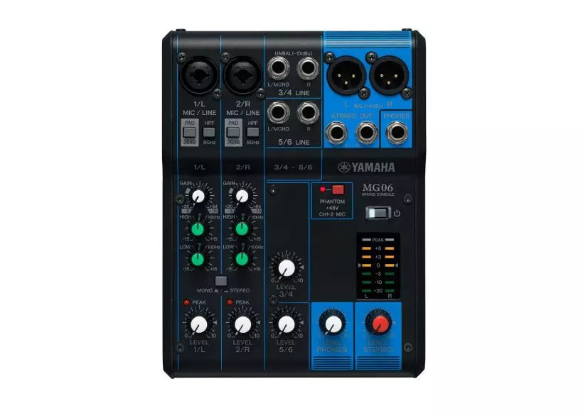 Yamaha MG06 6-channel Analog Mixer
